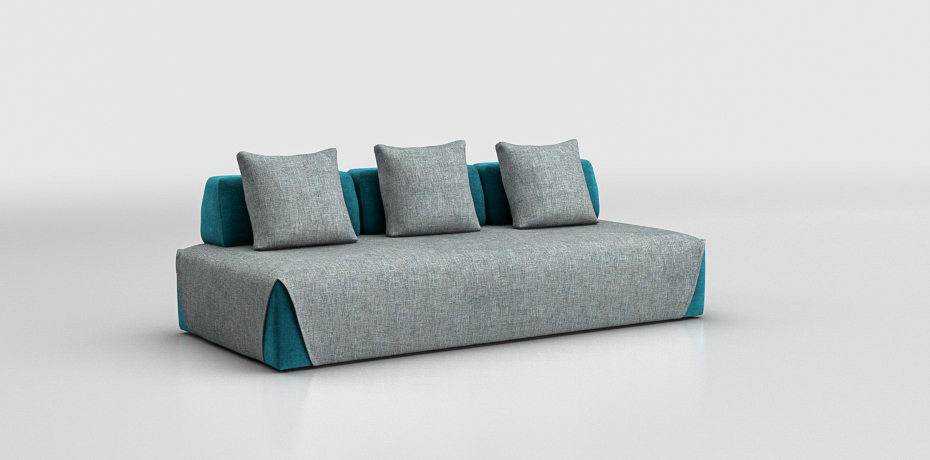 Lissano - divano lineare medio - schienali componibili